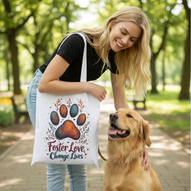 Pet Foster Tote Bag for Animal Foster Heros (Personalized dog foster tote bag)