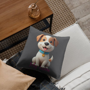Pet Friend Dog My Love Gift   BFF  Photo Throw Pillow