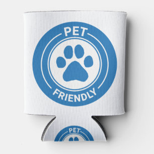 Pet Friendly Bestie Westie Drawn Paw - Blue Can Cooler