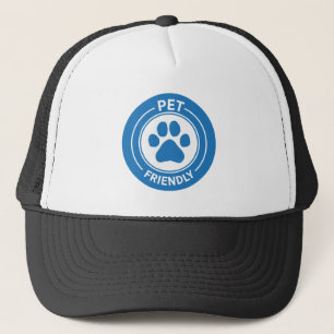 Pet Friendly Bestie Westie Drawn Paw - Blue Trucker Hat