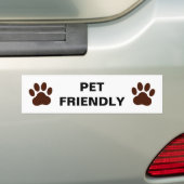 Pet Friendly Custom Text Bumper Sticker (On Car)