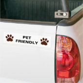 Pet Friendly Custom Text Bumper Sticker (On Truck)