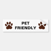 Pet Friendly Custom Text Bumper Sticker (Front)