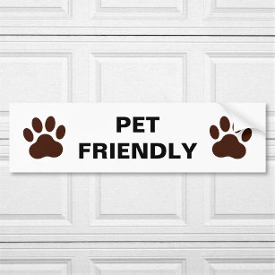 Pet Friendly Custom Text Bumper Sticker
