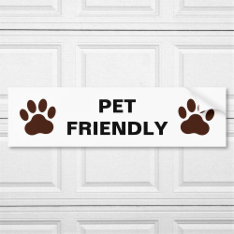 Pet Friendly Custom Text Bumper Sticker at Zazzle