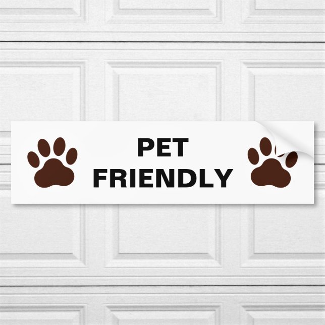 Pet Friendly Custom Text Bumper Sticker