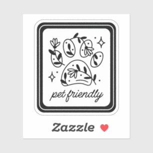 Pet friendly dog area store sticker
