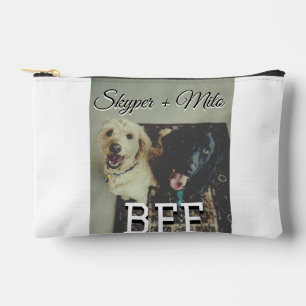 Pet friends besties add name pet photo animal love accessory pouch