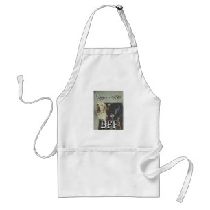 Pet friends besties add name pet photo animal love adult apron
