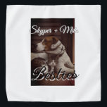 Pet friends besties add name pet photo animal love bandana<br><div class="desc">Animal lover design</div>