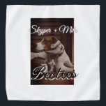 Pet friends besties add name pet photo animal love bandana<br><div class="desc">Animal lover design</div>