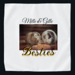 Pet friends besties add name pet photo animal love bandana<br><div class="desc">Animal lover design</div>