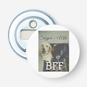 Pet friends besties add name pet photo animal love bottle opener