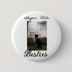 Pet friends besties add name pet photo animal love button