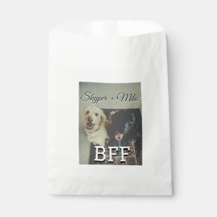 Pet friends besties add name pet photo animal love favor bag