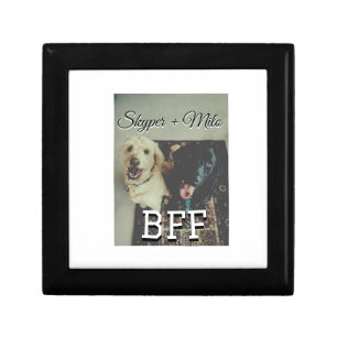 Pet friends besties add name pet photo animal love gift box