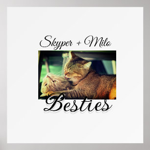 Pet friends besties add name pet photo animal love holder