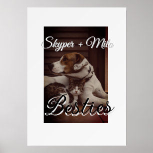 Pet friends besties add name pet photo animal love holder