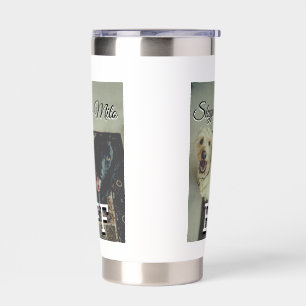 Pet friends besties add name pet photo animal love insulated tumbler