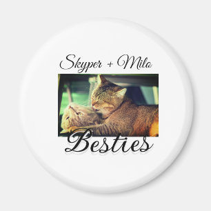 Pet friends besties add name pet photo animal love magnet