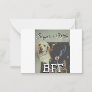 Pet friends besties add name pet photo animal love note card