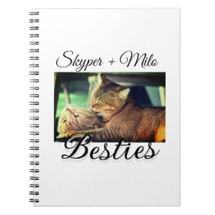 Pet friends besties add name pet photo animal love notebook