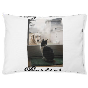 Pet friends besties add name pet photo animal love pet bed