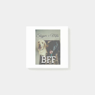 Pet friends besties add name pet photo animal love post-it notes
