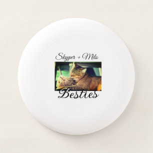 Pet friends besties add name pet photo animal love Wham-O frisbee