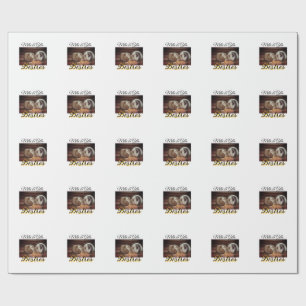 Pet friends besties add name pet photo animal love wrapping paper