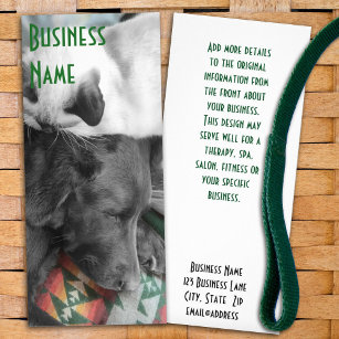 Pet Friendship Photo Animal Care Business Custom Rack Card