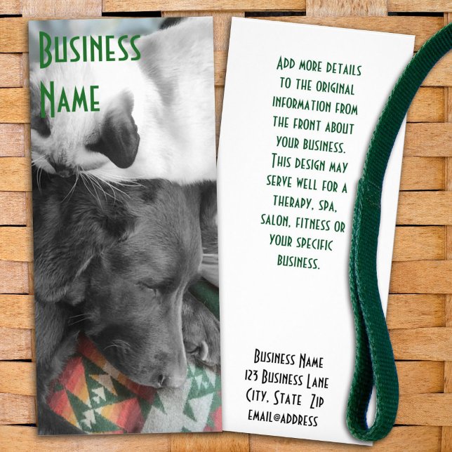 Pet Friendship Photo Animal Care Business Custom Rack Card (Creator Uploaded)