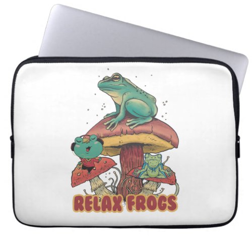 pet frogs relax  laptop sleeve