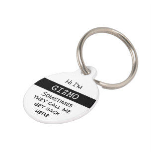 Pet Funny, Customize Pet ID Tag