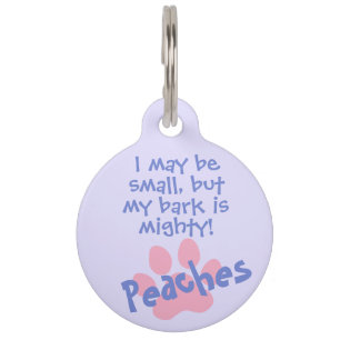 Pet Funny Humor, Paws, Name, Phone Light Purple Pet ID Tag