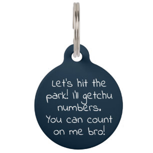 Pet Funny Humour, Name, Phone, Quote Dark Teal ID Tag