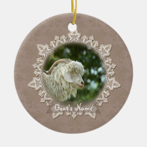 Pet Goat Memorial Vintage Lace Ornament