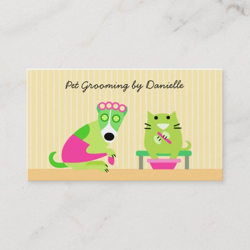 Customizable Pet Groomer Business Card