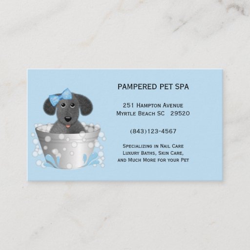 Customizable Pet Groomer Business Card
