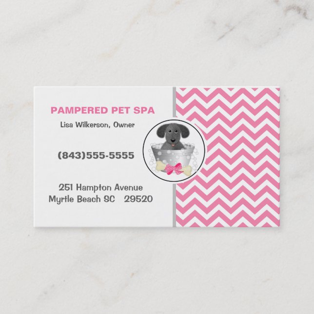 Pet Groomer Business Card (Front)