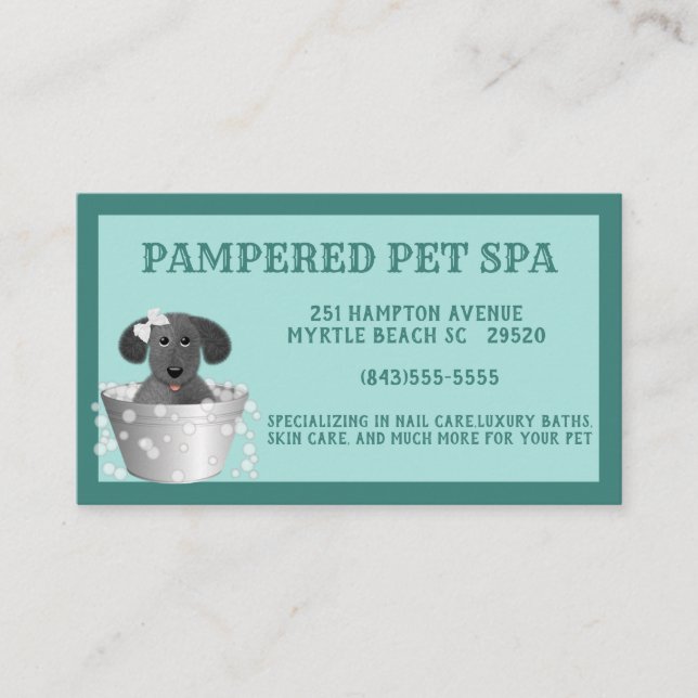 Pet Groomer Business Card (Front)