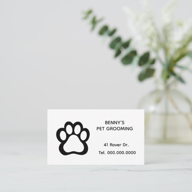 Pet Groomer Business Card (Standing Front)