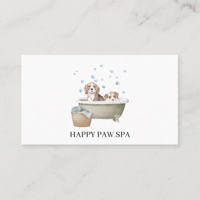 Pet Groomer, Dog Grooming Business Card (Front)
