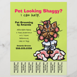 Pet Groomer Dog Grooming Personalized Tear Sheet