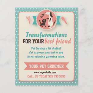 dog grooming flyers programs zazzle pet grooming flyers