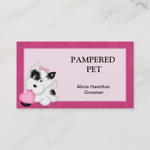 Customizable Pet Groomer/ Vet Business Card