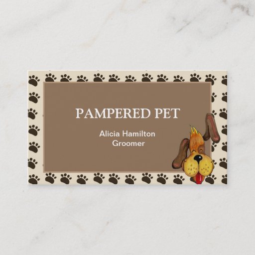 Customizable Pet Groomer/ Vet Business Card