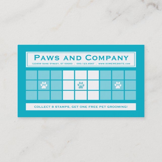 PET GROOMING 3dots Loyalty Program Card (Back)