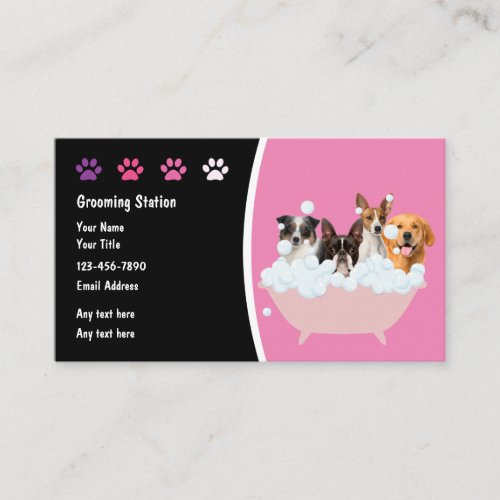 Pet Grooming Appointment Business Cards