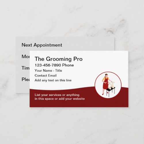 Pet Grooming Appointment Business Cards New